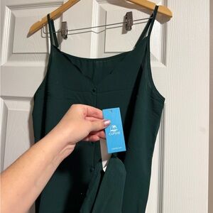Cupshe Deep Green Dress with Straps